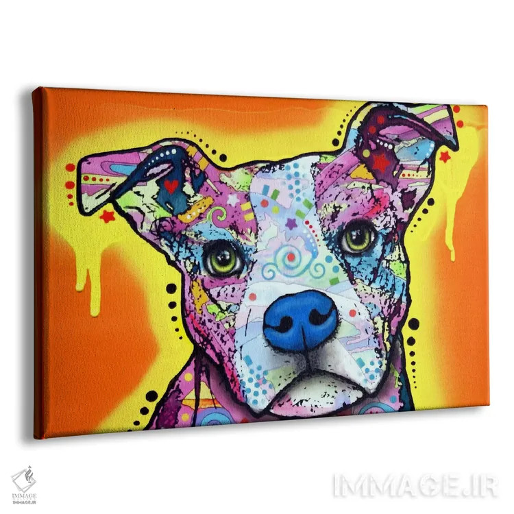 تابلو پیت بول جدی (سگ) اثر باور روسو - نمای پرسپکتیو محصول