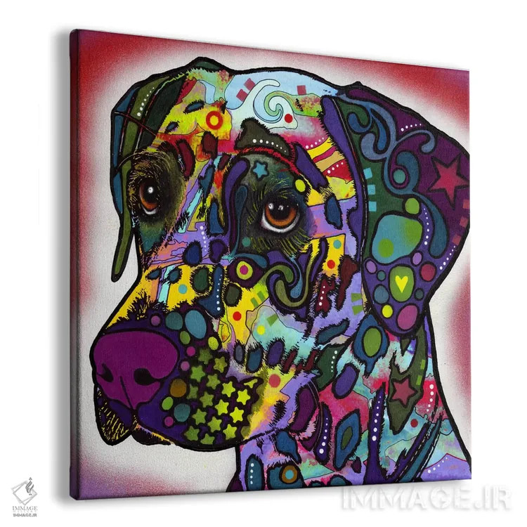 تابلو دالمیشین (نژاد سگ) اثر باور روسو - نمای پرسپکتیو محصول