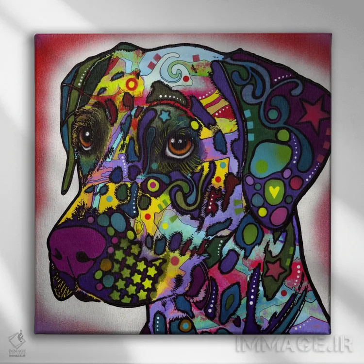 تابلو دالمیشین (نژاد سگ) اثر باور روسو - نمای روبهرو روی دیوار