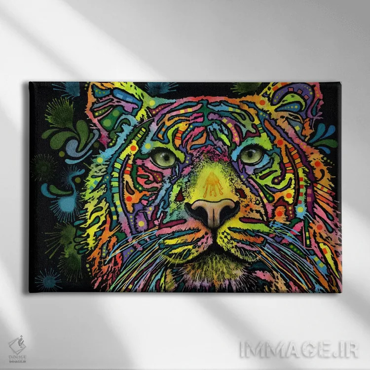 تابلو ببر اثر باور روسو - نمای روبهرو روی دیوار