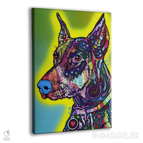 تابلو دوبرمن (نژاد سگ) اثر باور روسو - نمای پرسپکتیو محصول