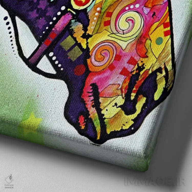 تابلو اسب اثر باور روسو - نمای نزدیک بافت بوم