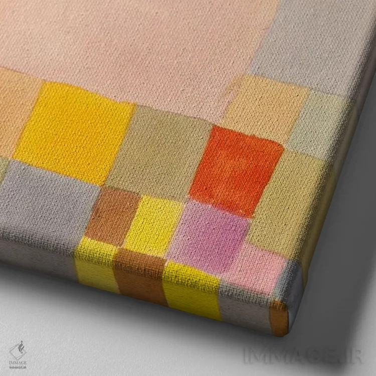 تابلو گیاهان روی شن اثر پل کله - نمای نزدیک بافت بوم