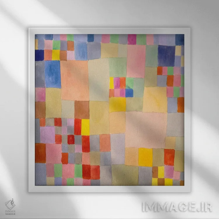 تابلو گیاهان روی شن اثر پل کله - نمای قابدار سفید