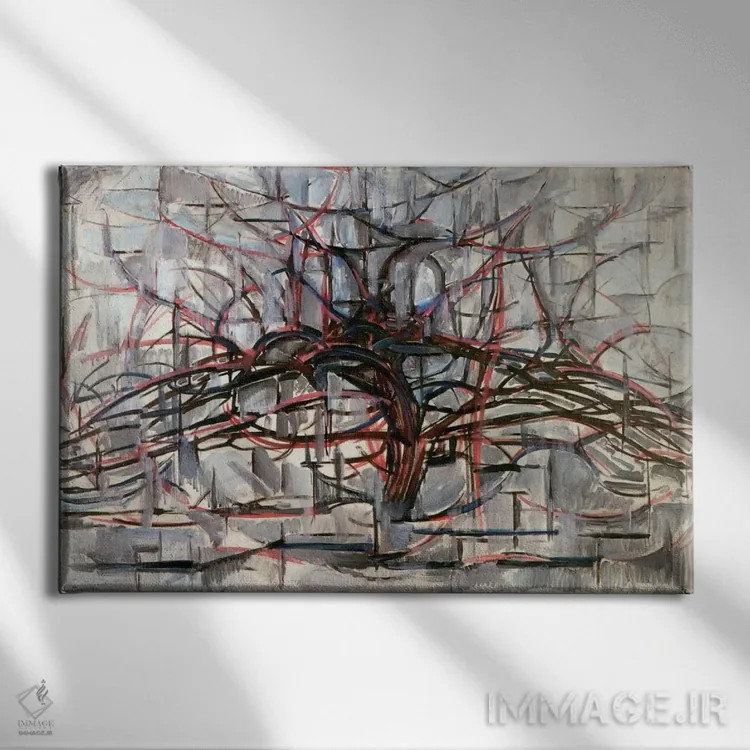 تابلو درخت، ۱۹۱۱ اثر پیت موندریان - نمای روبهرو روی دیوار