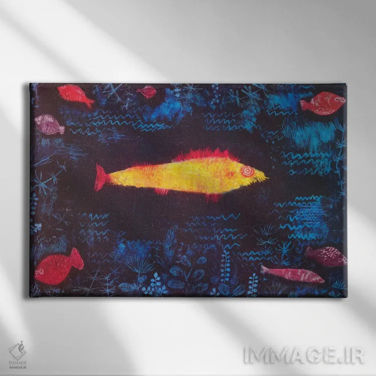 تابلو ماهی طلایی اثر پل کله - نمای روبهرو روی دیوار