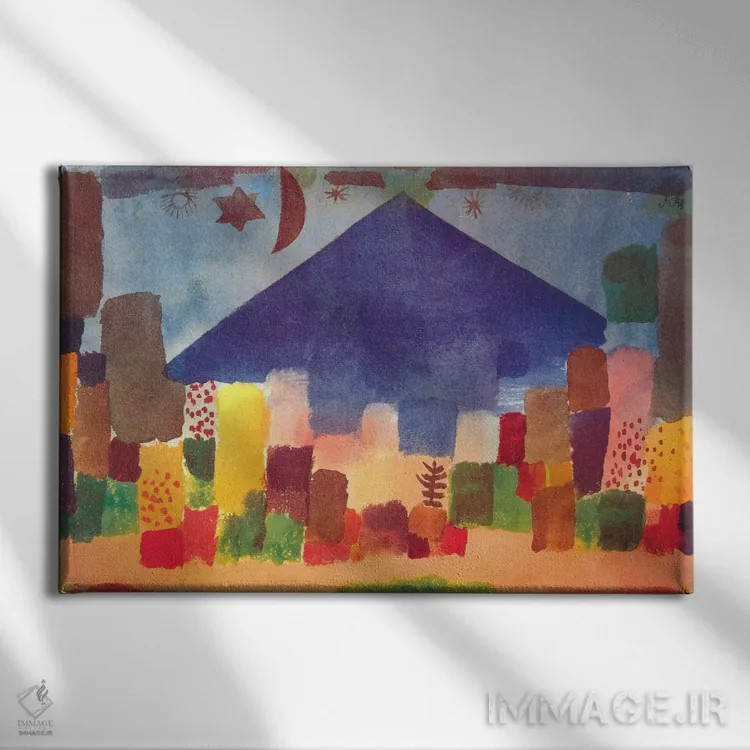 تابلو شب مصری اثر پل کله - نمای روبهرو روی دیوار
