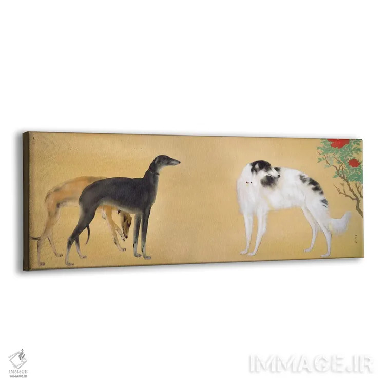 تابلو سگهای اروپایی اثر هاشیموتو کانستسو - نمای پرسپکتیو محصول