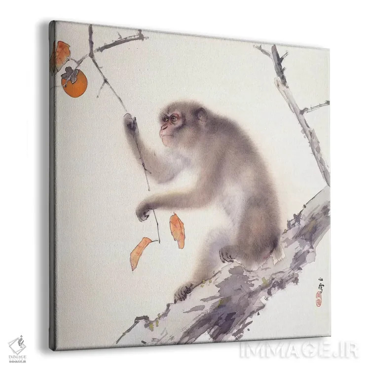 تابلو میمون اثر هاشیموتو کانستسو - نمای پرسپکتیو محصول
