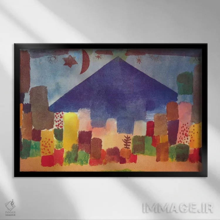 تابلو شب مصری اثر پل کله - نمای قابدار مشکی