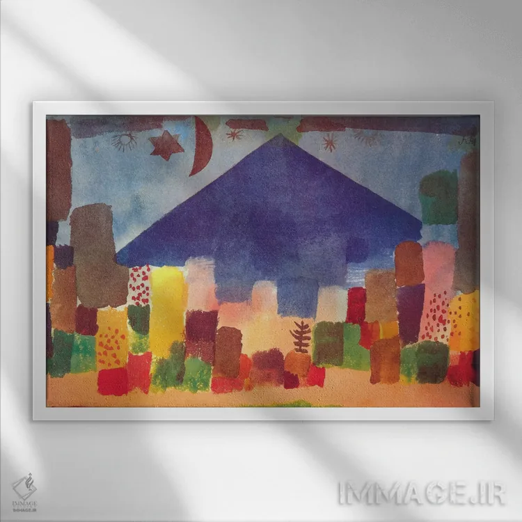 تابلو شب مصری اثر پل کله - نمای قابدار سفید