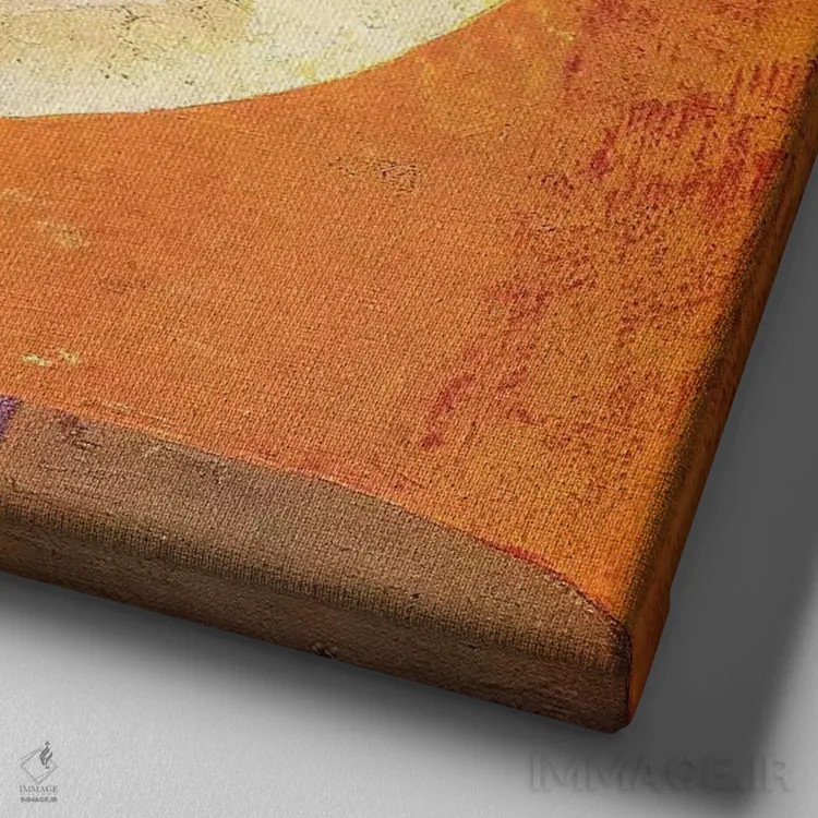 تابلو سنهسیو (نوعی گل) اثر پل کله - نمای نزدیک بافت بوم