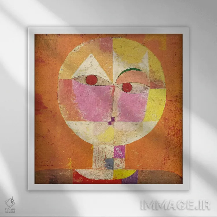 تابلو سنهسیو (نوعی گل) اثر پل کله - نمای قابدار سفید