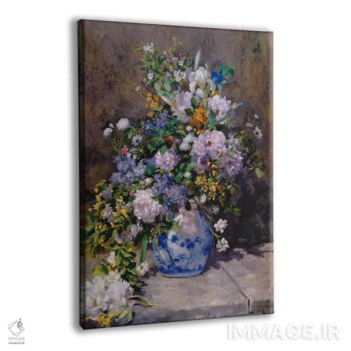 تابلو دسته گل بهاری (گلدان بزرگ گل) اثر پیر-اوگوست رنوار - نمای پرسپکتیو محصول