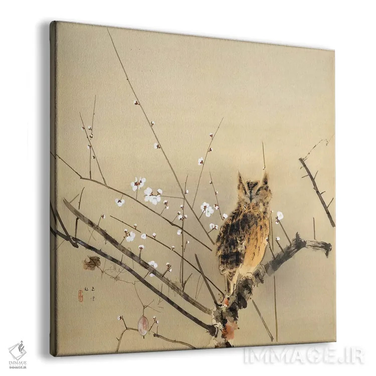 تابلو شکوفههای اولیهٔ آلو اثر نیشیمورا گون - نمای پرسپکتیو محصول