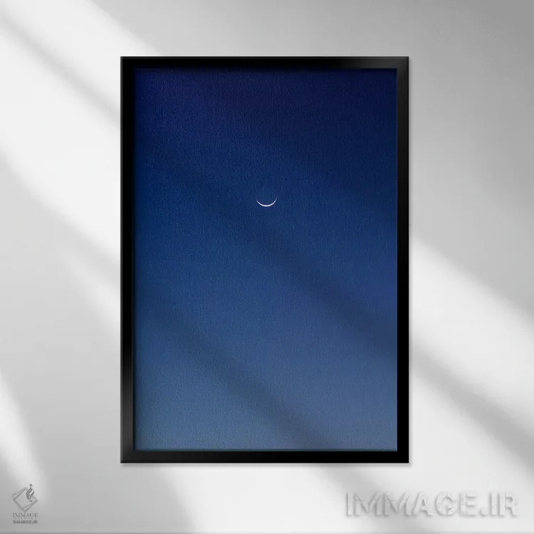 تابلو گرباورها آبی (تدریج رنگ) اثر جفری آنسل آگرونس - نمای قابدار مشکی