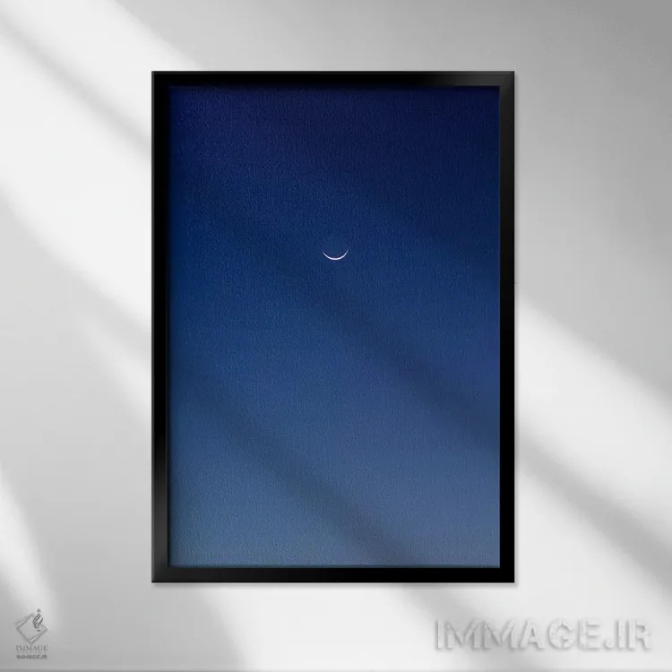 تابلو گرباورها آبی (تدریج رنگ) اثر جفری آنسل آگرونس - نمای قابدار مشکی