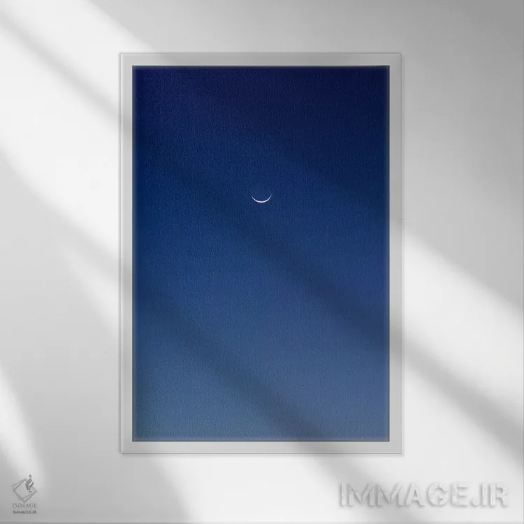 تابلو گرباورها آبی (تدریج رنگ) اثر جفری آنسل آگرونس - نمای قابدار سفید