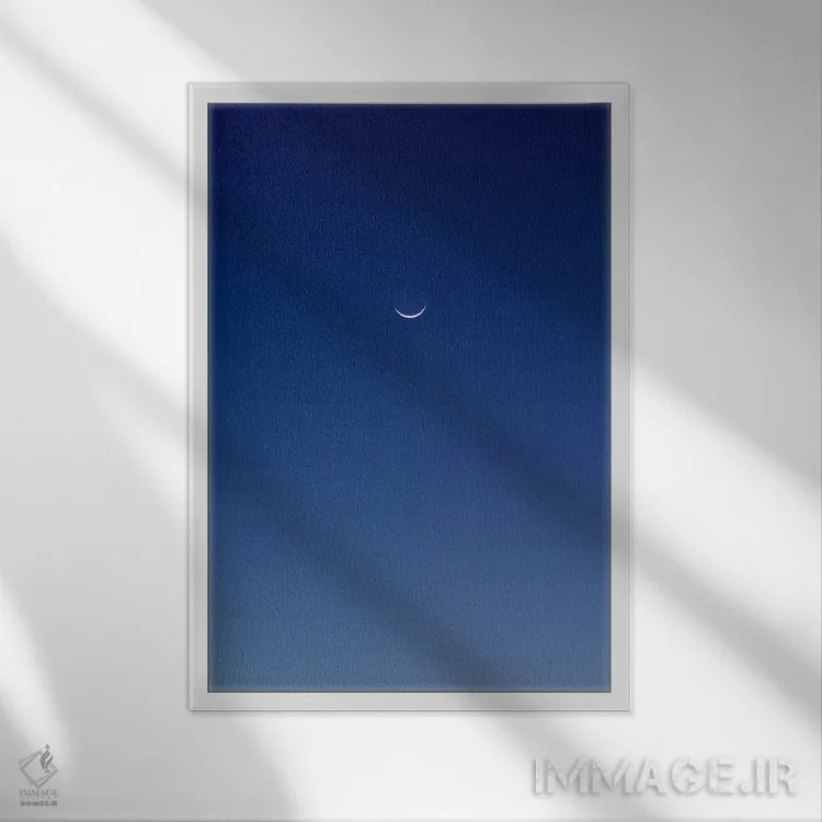 تابلو گرباورها آبی (تدریج رنگ) اثر جفری آنسل آگرونس - نمای قابدار سفید