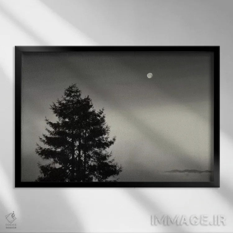 تابلو در آغاز کوهی نیست اثر جفری آنسل آگرونس - نمای قابدار مشکی