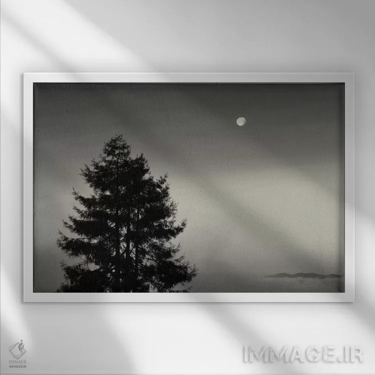 تابلو در آغاز کوهی نیست اثر جفری آنسل آگرونس - نمای قابدار سفید