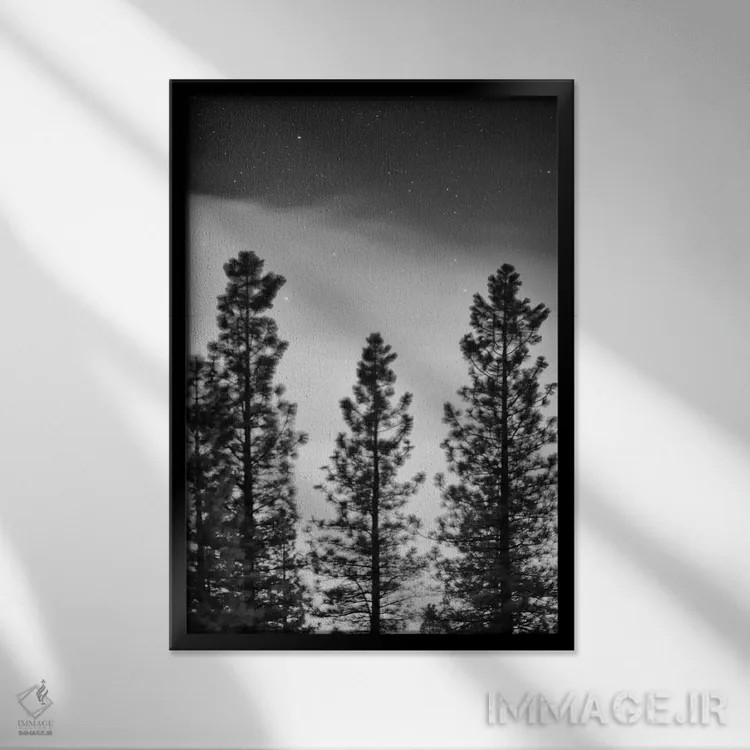 تابلو سحابی آبی اثر جفری آنسل آگرونس - نمای قابدار مشکی