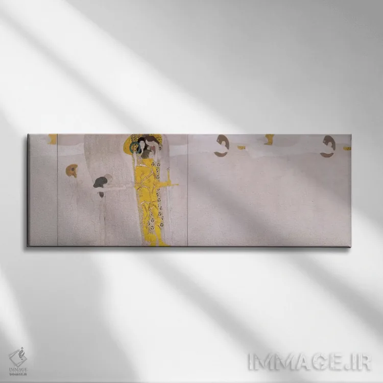 تابلو فریز بتهوون (نیروهای متخاصم) اثر گوستاو کلیمت - نمای روبهرو روی دیوار