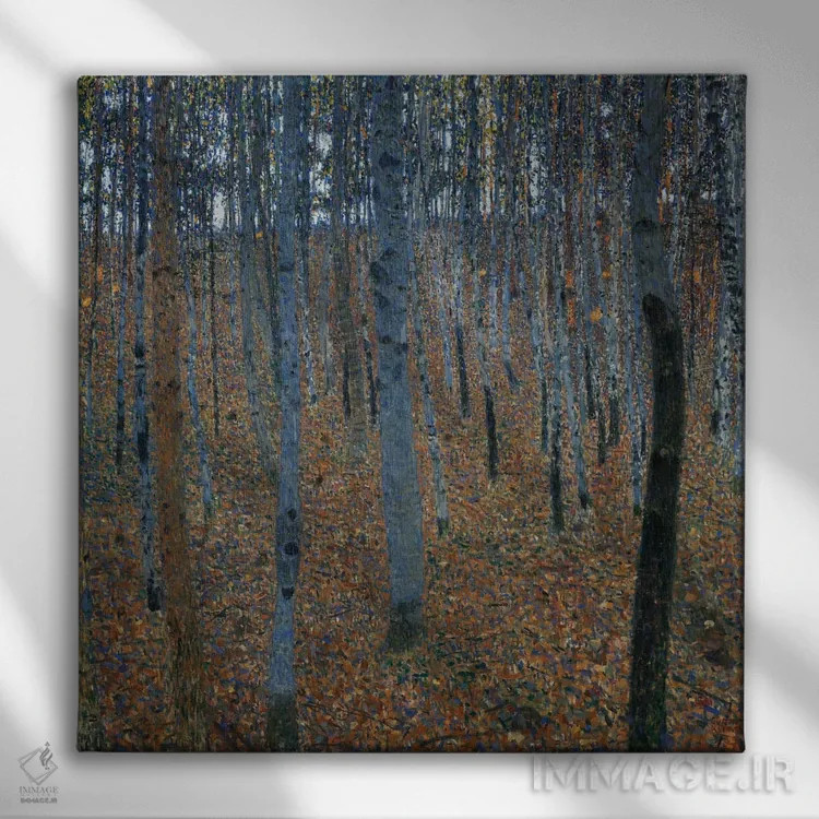 تابلو بوخنوالد ۱ (بیشهٔ راش ۱) اثر گوستاو کلیمت - نمای روبهرو روی دیوار