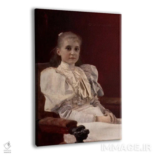 تابلو دختر جوان نشسته اثر گوستاو کلیمت - نمای پرسپکتیو محصول