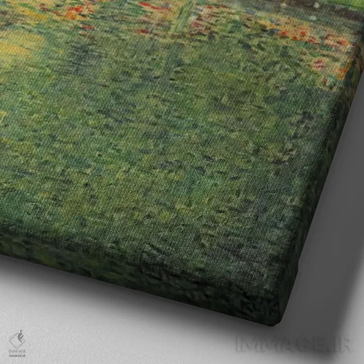 تابلو قلعهٔ کامر در کنار دریاچه آتِرسی ۴ اثر گوستاو کلیمت - نمای نزدیک بافت بوم