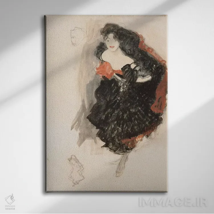 تابلو مطالعه برای یهودیت دوم اثر گوستاو کلیمت - نمای روبهرو روی دیوار