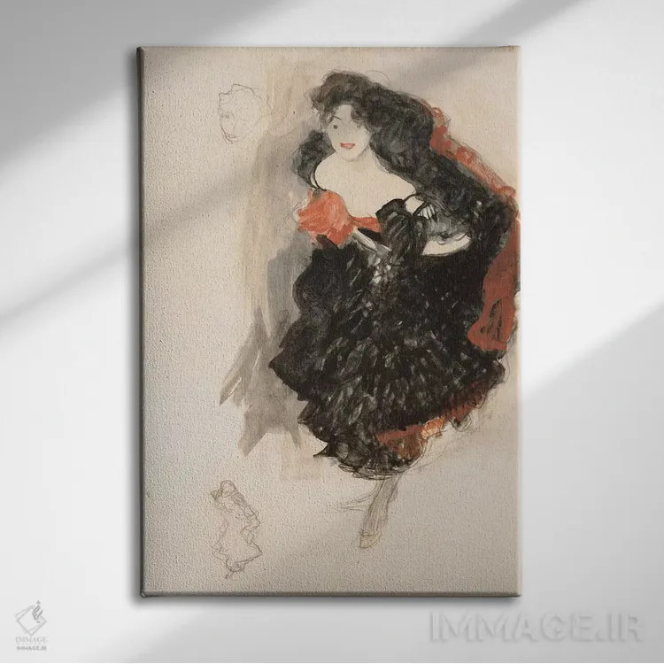 تابلو مطالعه برای یهودیت دوم اثر گوستاو کلیمت - نمای روبهرو روی دیوار