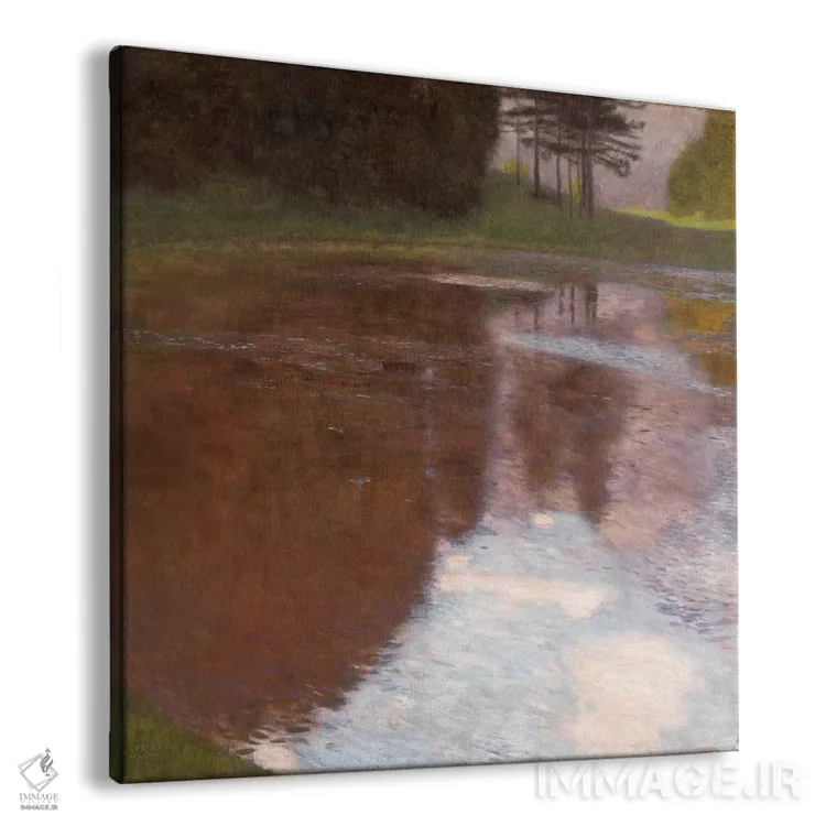 تابلو برکهٔ آرام اگلسه نزدیک گولینگ/زالسبورگ اثر گوستاو کلیمت - نمای پرسپکتیو محصول