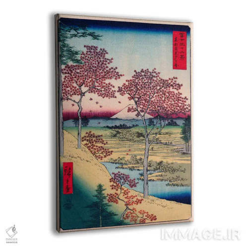 تابلو توکیو: یوهیگائوکا در منطقهٔ مِگورو اثر اوتاگاوا هیروشگه (نقاش و چاپگر ژاپنی اوکییو-ئه) - نمای پرسپکتیو محصول