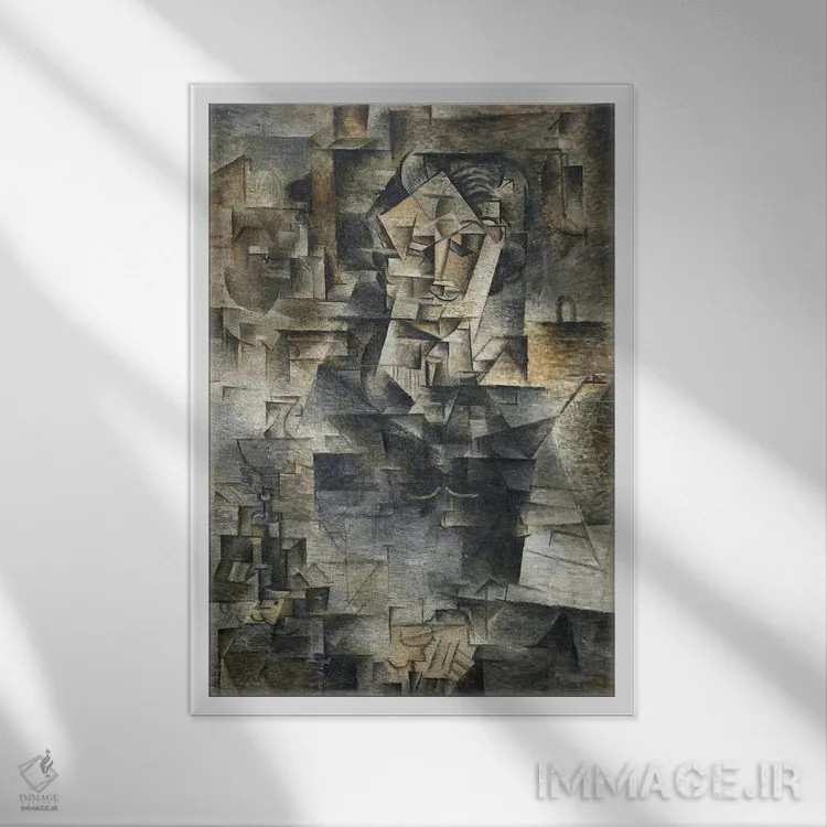 تابلو پرترهٔ دنیل-هنری کانوایلر اثر پابلو پیکاسو - نمای قابدار سفید