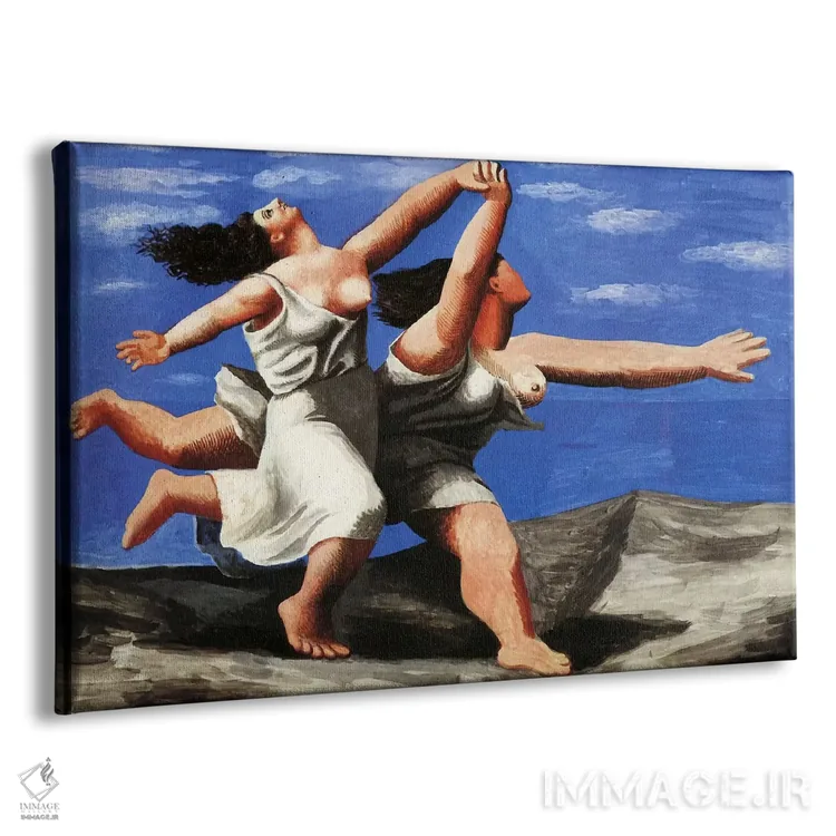 تابلو دو زن در حال دویدن کنار ساحل اثر پابلو پیکاسو - نمای پرسپکتیو محصول