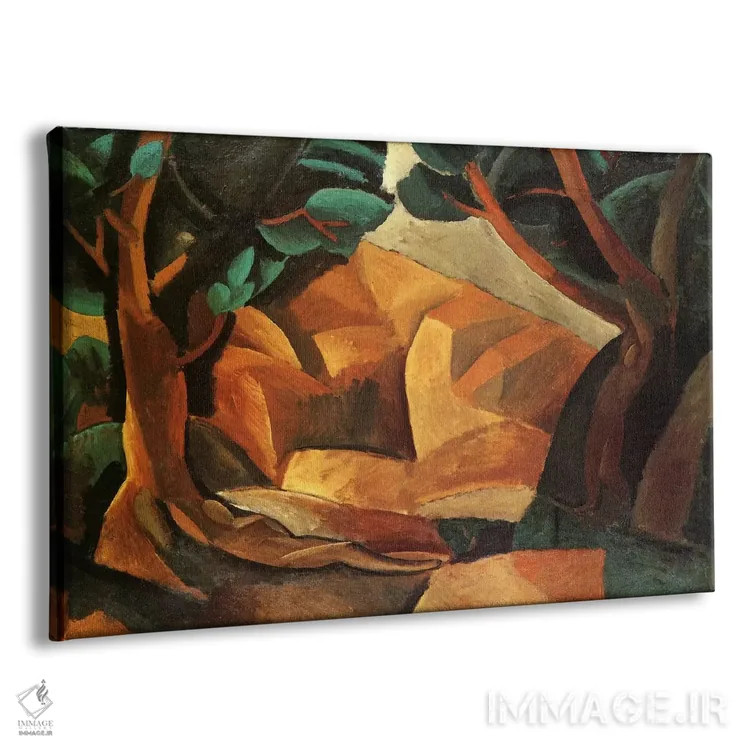 تابلو منظره با دو نفر اثر پابلو پیکاسو - نمای پرسپکتیو محصول