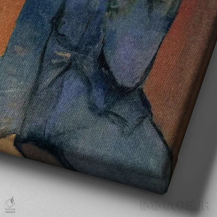 تابلو پسر با پیپ اثر پابلو پیکاسو - نمای نزدیک بافت بوم