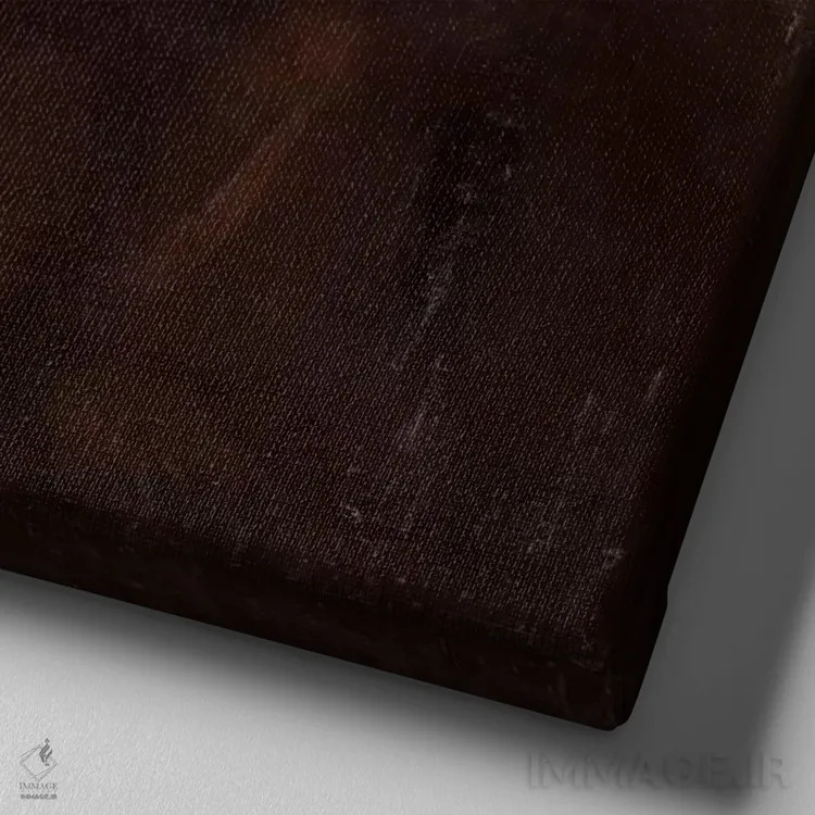 تابلو سر مسیح اثر رمبرانت فان رَین (نقاش بزرگ هلندی) - نمای نزدیک بافت بوم