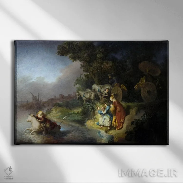 تابلو ربوده شدن اروپا اثر رمبرانت فان رَین (نقاش بزرگ هلندی) - نمای روبهرو روی دیوار