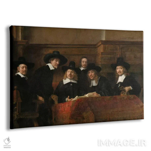 تابلو نمایندگان صنف پارچهفروشان اثر رمبرانت فان رَین (نقاش بزرگ هلندی) - نمای پرسپکتیو محصول