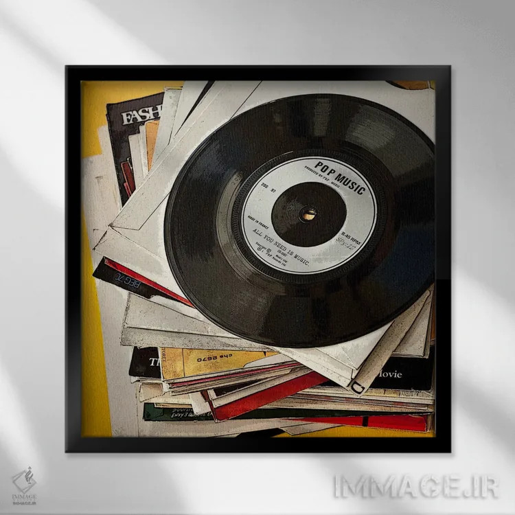 تابلو موسیقی پاپ اثر سیمپوزیوم دیزاین (استودیوی طراحی) - نمای قابدار مشکی