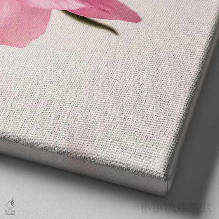 تابلو آلاله صورتی ۲ اثر سیمپوزیوم دیزاین (استودیوی طراحی) - نمای نزدیک بافت بوم