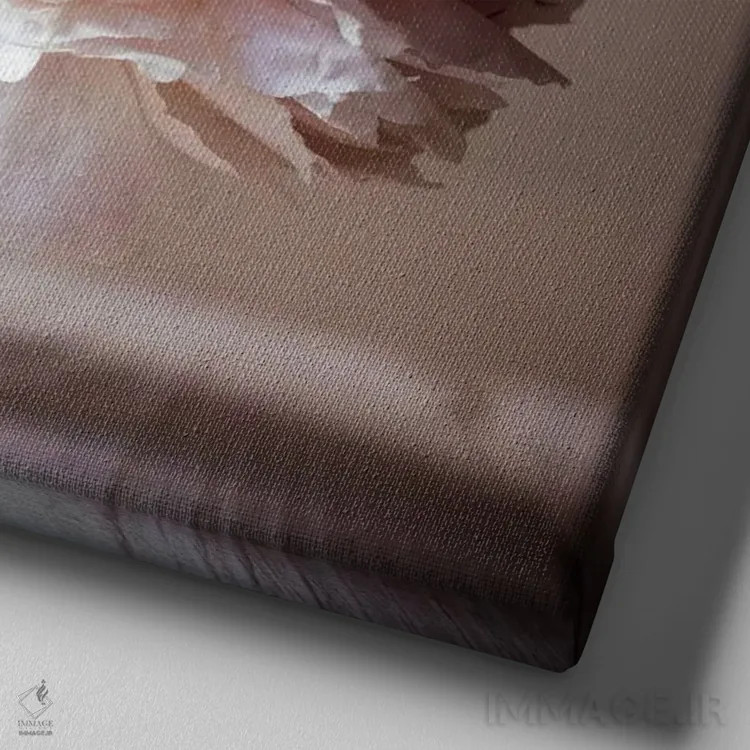 تابلو عکس گلهای قدیمی ۴ اثر سیمپوزیوم دیزاین (استودیوی طراحی) - نمای نزدیک بافت بوم