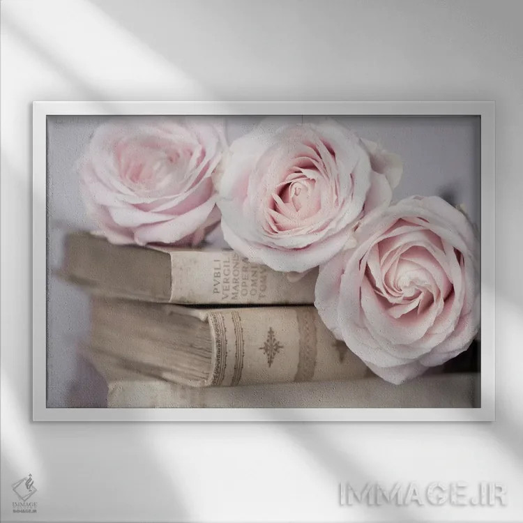 تابلو رزهای قدیمی اثر سیمپوزیوم دیزاین (استودیوی طراحی) - نمای قابدار سفید