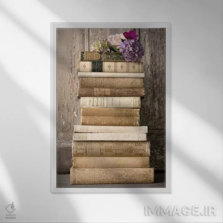 تابلو کتابها ۲ اثر سیمپوزیوم دیزاین (استودیوی طراحی) - نمای قابدار سفید