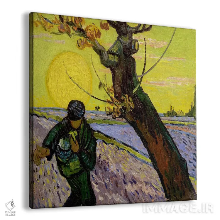 تابلو بذرپاش اثر ونسان ون گوگ (نقاش مشهور هلندی پستامپرسیونیسم) - نمای پرسپکتیو محصول