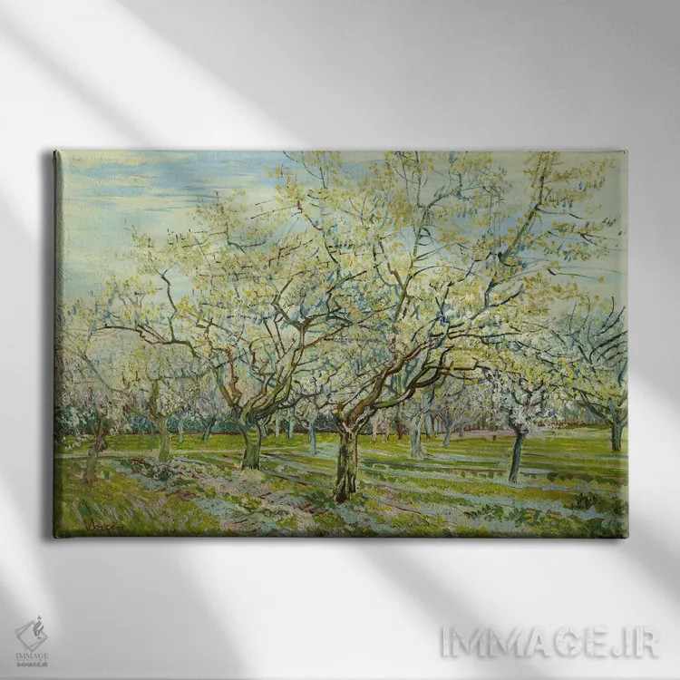 تابلو باغ سفید اثر ونسان ون گوگ (نقاش مشهور هلندی پستامپرسیونیسم) - نمای روبهرو روی دیوار