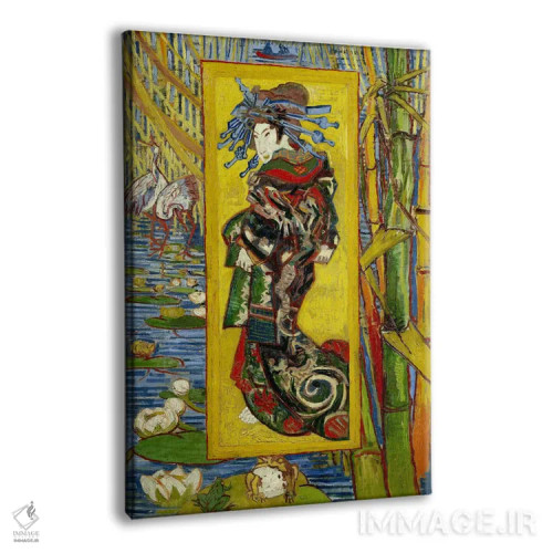 تابلو زن نجیب (به سبک آیزن) اثر ونسان ون گوگ (نقاش مشهور هلندی پستامپرسیونیسم) - نمای پرسپکتیو محصول