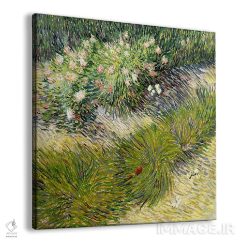 تابلو چمن و پروانهها اثر ونسان ون گوگ (نقاش مشهور هلندی پستامپرسیونیسم) - نمای پرسپکتیو محصول